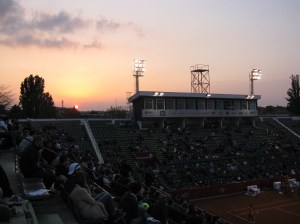 Evening-time tennis